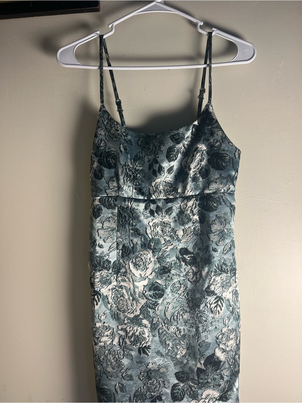 wild fable Teal Green Floral Midi Slip Dress